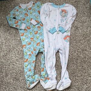 Infant 12M Buzz Lightyear One Piece Pajamas - Blue and White 🩵